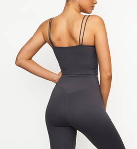 Logo personnalisé OEM Doux Femmes Yoga 2 Pièces Ensemble Sport Yoga Soutien-Gorge et Legging Ensemble Haute Qualité Gym Legging Soutien-Gorge Ensemble - Product Image 3