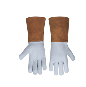 Gants de soudage TIG en cuir de vachette fendu Gants de soudage tig de sécurité industrielle Qualité Résistant à la chaleur Long - Product Image 6