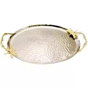 Plateau à chocolat vintage martelé, plateau de service pour la maison, l'hôtel, les mariages, les fêtes - Product Image 1