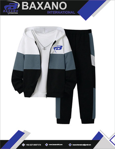 ชุดวอร์มผู้ชายสำหรับฤดูหนาว ระบายอากาศได้ดี สีสันตัดกัน ชุดฮู้ดซิปและกางเกงจ็อกเกอร์ลายอนิเมะ ชุดลำลองสำหรับเล่นกีฬาและออกกำลังกาย - Product Image 6