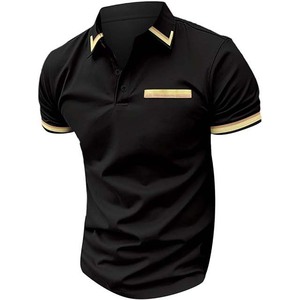 Polos de talla grande de algodón de verano, camisetas de Golf ajustadas de manga corta para hombre, pulóver, ropa para hombre, camisetas personalizadas con media cremallera - Product Image 2