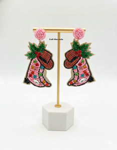 Pendientes de Cuentas de Arroz Trenzadas Hechos a Mano, Estilo Vintage, Coloridos, con Flores, Pendientes de Cuentas de Semillas de Moda - Product Image 3