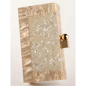 Bolso de mano de resina con cadena para mujer, Cartera de mano femenina de diseño novedoso, con diseño creativo rectangular - Product Image 6