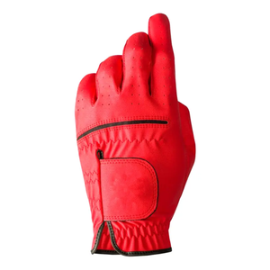 Vente en gros Gants de golf professionnels de qualité supérieure avec impression personnalisée en caoutchouc Patch Logo couleur personnalisée en cuir Cabretta pour gaucher - Product Image 4