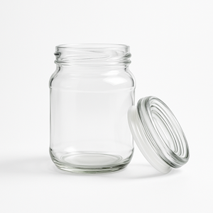 Tarro de vidrio Mason en relieve con tapa de metal almacenamiento hermético para uso doméstico perfecto para recetas de aperitivos - Product Image 5