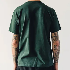 100% maglietta da uomo in jersey di cotone organico a maniche corte t-shirt personalizzata tascabili da uomo t-shirt da uomo sostenibili