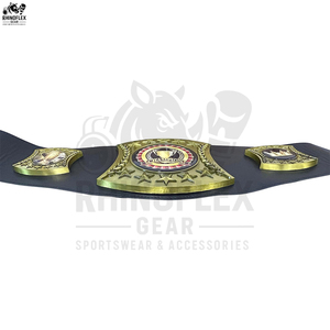 Ceinture de championnat personnalisée de haute qualité, sangle en cuir et acier pour l'entraînement au taekwondo, fabriquée au Pakistan - Product Image 2