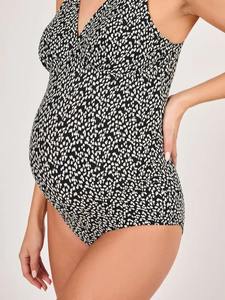 Maillot de bain de grossesse une pièce en gros, sans manches, confortable, extensible, pour femmes enceintes, OEM - Product Image 3