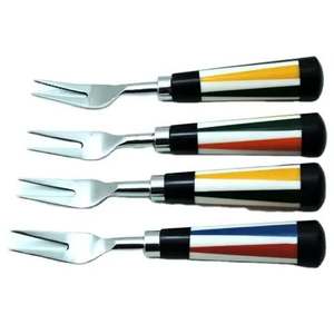 Indian Best Quality Stainless Steel <b>Fork</b> Set with Resin Handle Eco-Friendly Silver Plated Modern Luxury Wedding Dining Utensils - Product Image 6