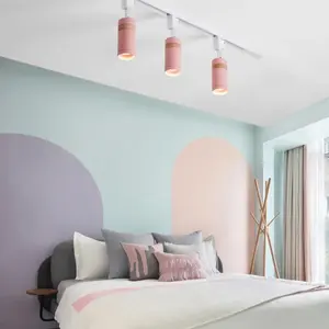 DillaWood Projecteur LED magnétique moderne 220V pour bureau, base GU10, corps en aluminium et PC, installation sur rail. - Product Image 5