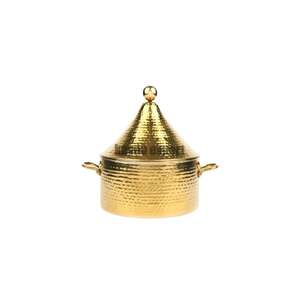 Cazuela de diseñador de excelente calidad, nueva olla caliente de Metal decorativa con acabado brillante, calentador de alimentos de Metal al por mayor de mesa - Product Image 2