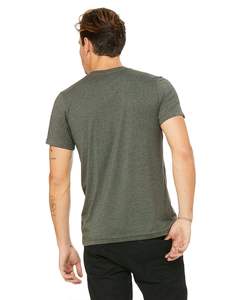 Bella + Canvas Unisex Tri-blend Solid Forest Tri-blend Bella Canvas Adultos Unisex Heather CVC Camiseta Forest Green Camisetas - Product Image 3