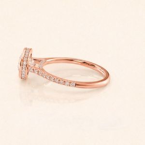 Anillo de Compromiso con Diamante Cultivado en Laboratorio, Corte Redondo, Certificado por IGI, Oro Amarillo/Blanco y Rosa de 14K, Engaste de Bisel con Pavé de Diamantes, Anillo de Novia - Product Image 4