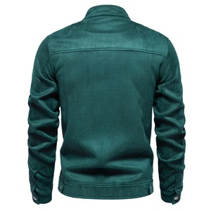 Nueva chaqueta negra de cuero de motorista para hombre, ropa de invierno larga ajustada informal a la moda, con capucha, estilo inglés, transpirable, ecológico - Product Image 3