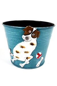 Pots de fleurs et jardinière en zinc et métal galvanisés de luxe et finition enduite de couleur pour la maison et le jardin - Product Image 3