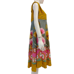 Robe d'été sans manches pour femme, respirante, à imprimé floral et modèle cape, 100% rayonne, douce et lisse - Product Image 3