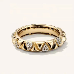 Certified VVS Handmade Solid 14k 18k Gold Diamond Engagement <b>Ring</b> for Women Stainless Steel Jewelry - Product Image 1