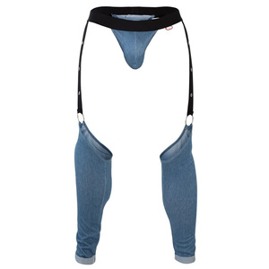 Tanga de Hombre con Bolsa Delantera, Cintura Baja, Tejido Transpirable de Punto, Estilo Jean - Product Image 4