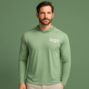 เสื้อตกปลาป้องกันรังสียูวีสำหรับผู้ชาย UPF 50 แห้งเร็ว 100% โพลีเอสเตอร์ แขนยาว มีฮู้ด ซักง่าย - Product Image 2