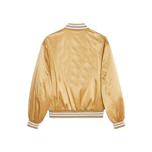 Dernière conception, veste universitaire réversible en satin de polyester écologique personnalisée avec col montant et broderie de logo sur le devant, vente chaude - Product Image 3