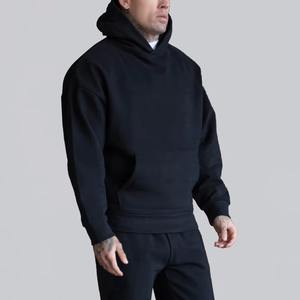 Sweat-shirts d'hiver en molleton 100% coton pour homme, coupe classique, broderie, impression numérique, motif uni, 360g, séchage rapide, respirant - Product Image 2