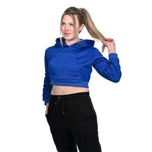 OEM venta al por mayor de algodón mujeres Crop Top Sudadera con capucha Pakistán transpirable Casual moda manga larga más vendidos invierno - Product Image 5