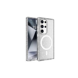 Coque de protection arrière en silicone transparent brillant compatible MagSafe de luxe pour Samsung Galaxy S25 Ultra - Product Image 2