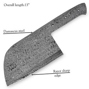 Couteau JEXMOO personnalisé fait à la main en acier Damas, lame vierge multifonctionnelle à motif goutte de pluie, avec un cadeau parfait, couteau pour usage extérieur - Product Image 4