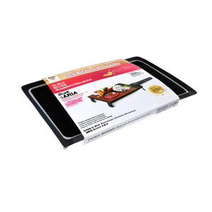Plaque de cuisson en aluminium antiadhésive avec support pour cuisinière émaillée (38x26,5cm) Noir MARIA R - Product Image 2