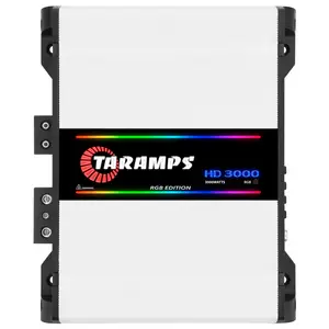 Taramps HD 3000 RGB etkileri 1 kanal 3000 watt RMS MAX tam aralık araç ses monoblok LED monitör göstergesi D sınıfı amplifikatör
