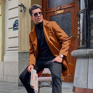 Manteau long pour homme, style britannique classique, veste d'hiver, marque privée - Product Image 3