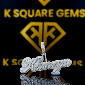 Colgante Hip Hop con Letra Personalizada, Colgante con Número Hip Hop para Hombre, Colgante de Moissanita, Joyería Hip Hop Ice Out - Product Image 2