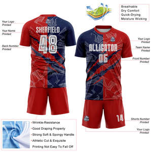 Exportador de uniformes de fútbol Premium, conjuntos de camisetas de fútbol al por mayor, tela transpirable que absorbe la humedad, hecha a mano para equipos de clubes escolares - Product Image 5