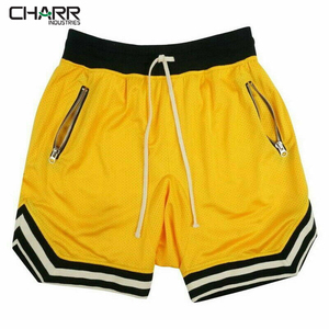 Pantalones cortos de baloncesto para hombre, Shorts largos de baloncesto a la moda, personalizados por sublimación, con bolsillos y cremallera - Product Image 3