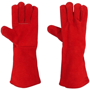 Gants de soudage en cuir de vache fendu XL de haute qualité Impact de la chaleur Gants de travail de sécurité industrielle résistants au feu Anti-coupure Anti-dérapant - Product Image 5