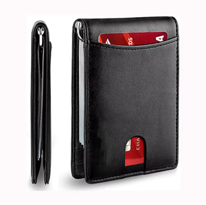 Tarjetero de piel auténtica personalizado, tarjetero de alta calidad para hombre, Cartera de bolsillo, minicargador inteligente de piel de Caballo Loco Delgado - Product Image 6