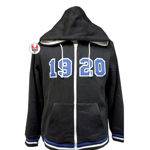 Sweat à capuche bleu Zeta Phi Beta avec lettres en coton doux et chenille pour les membres de la sororité Vêtements grecs unisexes élégants - Product Image 4