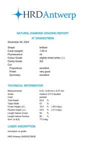 B2B D'Vins Bijoux pour GIA Certifié 1.05 CT Lâche Blanc Naturel Diamant Rond J Couleur FL FLOW Pureté EX Coupe Poli Modèle CJ-77 - Product Image 3