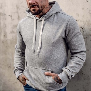 Sudaderas con capucha básicas ajustadas para hombre, Sudadera ligera de manga larga con bolsillo Kanga - Product Image 3