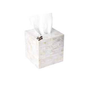 Boîte à mouchoirs en bois et nacre de qualité supérieure, forme carrée, pour hôtel, maison, restaurant - Product Image 3