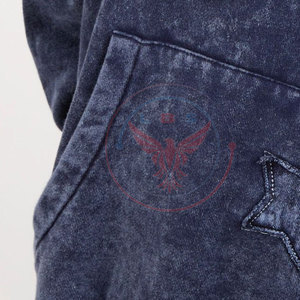 Sweat-shirts à capuche pour femmes, design unique, délavés à l'acide, 100% coton, écologiques, avec logo frontal, prix abordable, vente en gros - Product Image 6