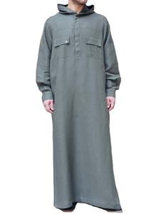 เสื้อผ้าอิสลามปักลายเสื้อมีกระเป๋าสำหรับผู้ชายมุสลิมซาอุดิอาระเบียออกแบบได้ตามต้องการ - Product Image 5