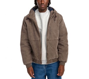 OEM Custom Men's Winter <b>Jacket</b> <b>Canvas</b> Workwear with Hooded Design Vintage Washed Look <b>Canvas</b> <b>Work</b> <b>Jacket</b> - Product Image 4