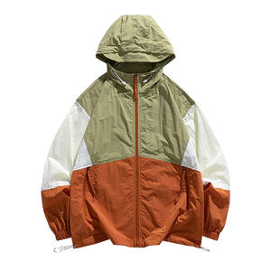 Chaqueta Cortavientos de Nailon Unisex al por Mayor, Personalizable, Ligera, Transpirable, Tallas Grandes, Cierre de Cremallera, Impermeable, Puños Elásticos, Varios Colores - Product Image 2