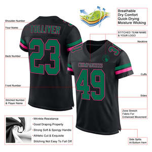 Uniforme Deportivo Personalizado Pro Fit, Ligero, de Secado Rápido, Transpirable, para Fútbol Americano, Universidad, Escuela, Adultos, Tallas Grandes - Product Image 2