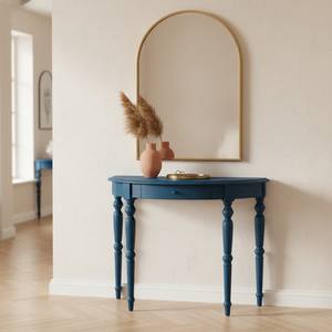 Mesa Redonda Media V2, Muebles Modernos y Ecológicos para Sala de Estar en Color Azul Marino - Product Image 2