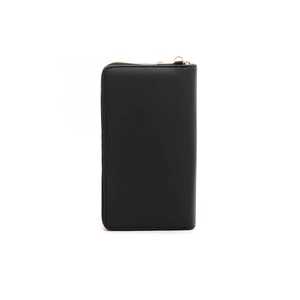 Simple and Cute P70797 <b>Black</b> Casual Makeup <b>Bag</b> <b>Canvas</b> Zipper Pouch with Custom Logo Embroidery and Printed Characters - Product Image 1