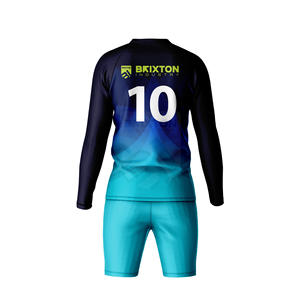 Wholesale Custom Sublimated Goalkeeper Uniform | Padded <b>Long</b> Sleeve Jersey and <b>Shorts</b> Set with OEM/ODM Options - Product Image 2