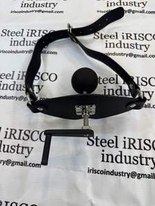 Mordaza de Acero y Cuero para Bondage, Mordaza Manual BDSM, Mordaza de Bola, Juguetes Eróticos de Alta Calidad - Product Image 2