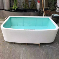 Étang à poissons de luxe moderne sur mesure, forme créative, construction en acier inoxydable, système de circulation d'eau naturelle pour la maison